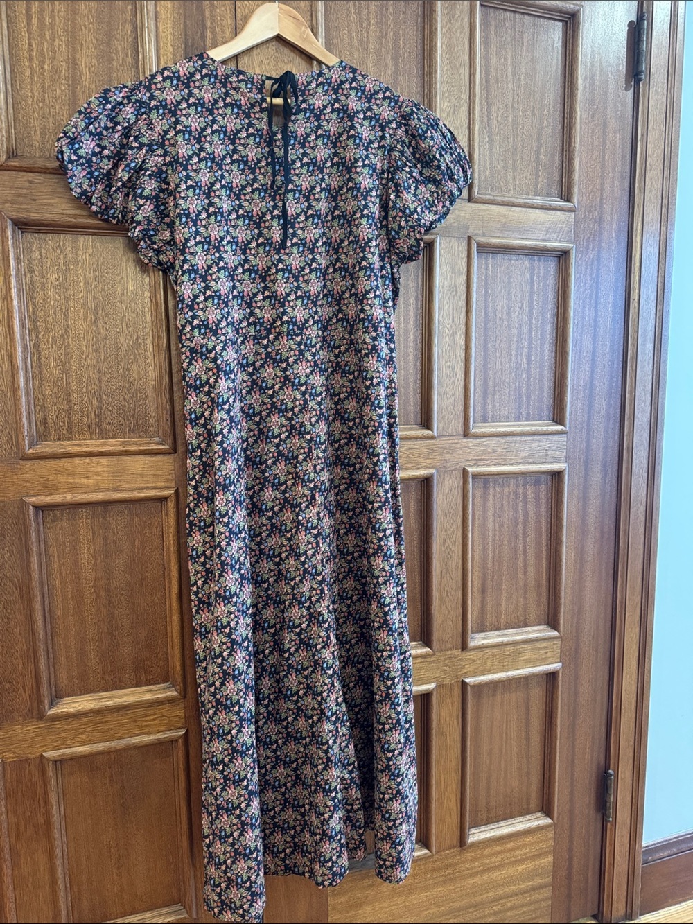 NWT Doen Rhodia in Noir Forest Floral Lightweight Organic Cotton Maxi Dress XXL - Picture 9 of 15